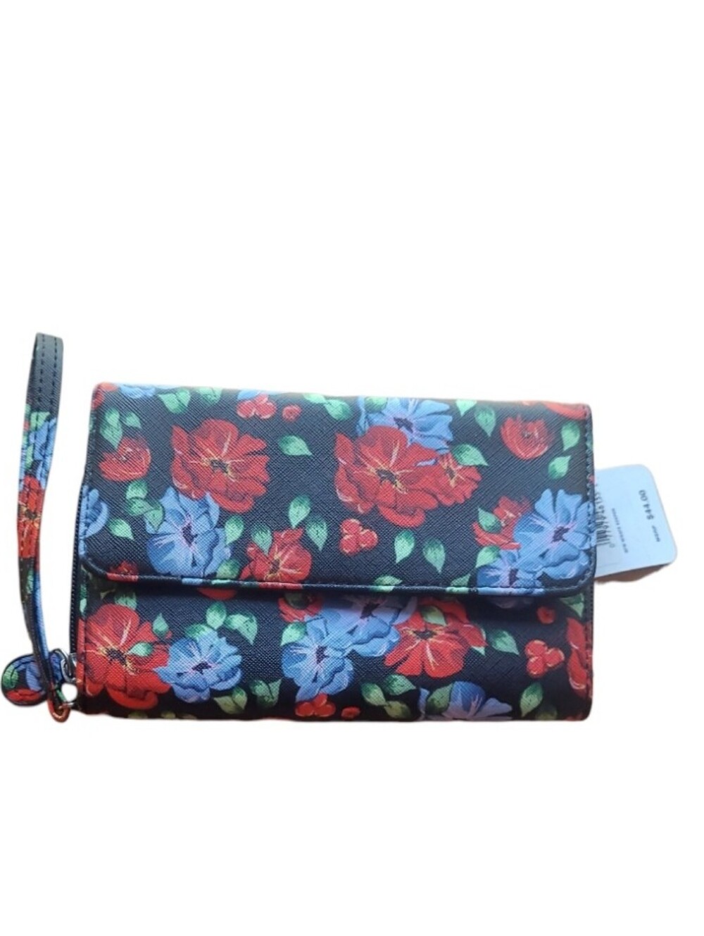 NWT Mundi My Big Fat Wallet Floral Print Wristlet With Safekeeper